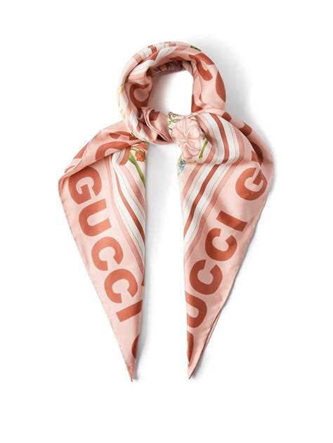 gucci floral and tassel-print silk-faille shawl|gucci shawls.